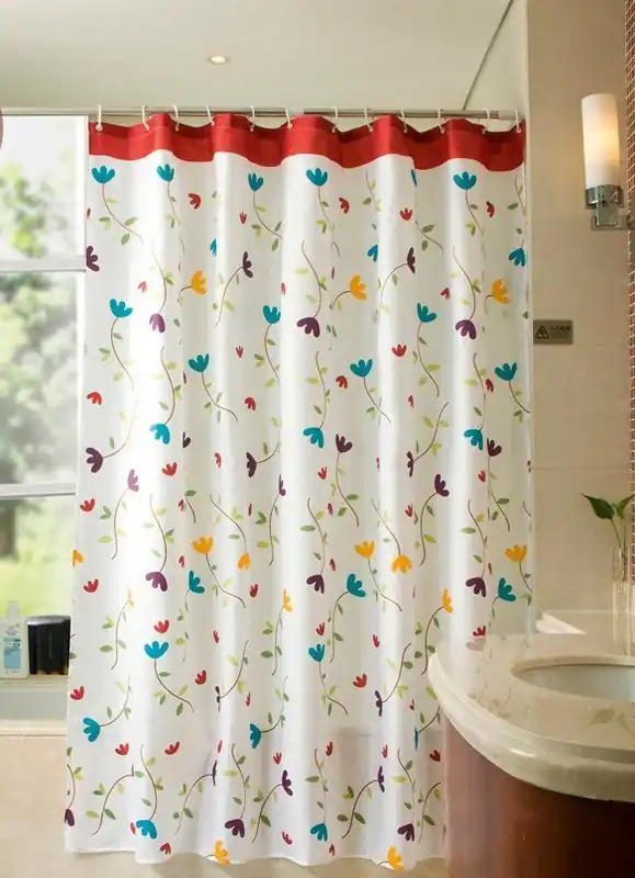 Sprchový závěs 180x200 cm, polyester, květovaný (ZP007) Exclusieve Aanbieding