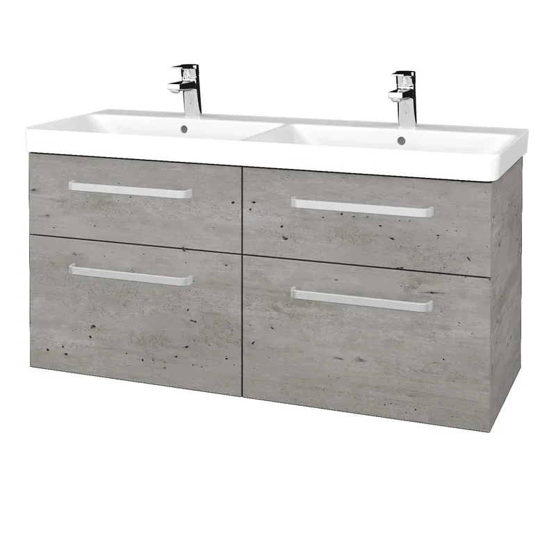 Q max SZZ2 120 - skříňka s dvojumyvadlem 120 cm, závěsná, CS I (QMA114 SZZ4 120 CS I) Lage Kosten