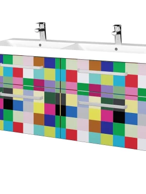 Koopje Q max SZZ2 120 - skříňka s dvojumyvadlem 120 cm, závěsná, CS III (QMA114 SZZ4 120 CS III)