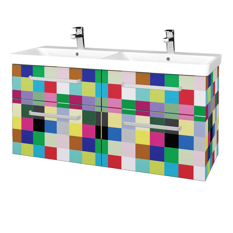 Koopje Q max SZZ2 120 - skříňka s dvojumyvadlem 120 cm, závěsná, CS III (QMA114 SZZ4 120 CS III)