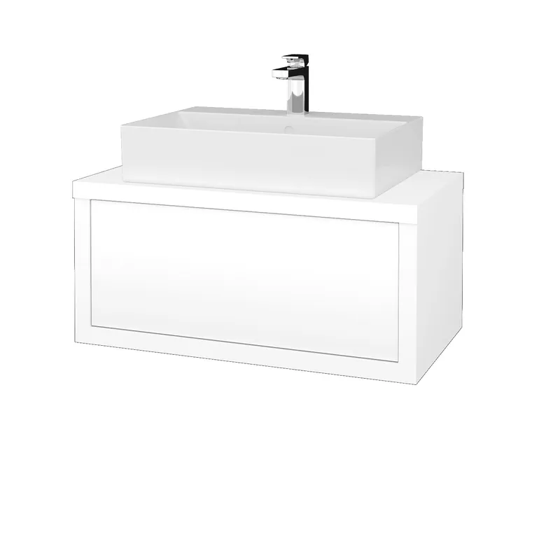 Storm SZZ 80 - skříňka s umyvadlem Kube 80 cm, závěsná, CS II (STO023 SZZ 080 CS II) Fabrieksprijs