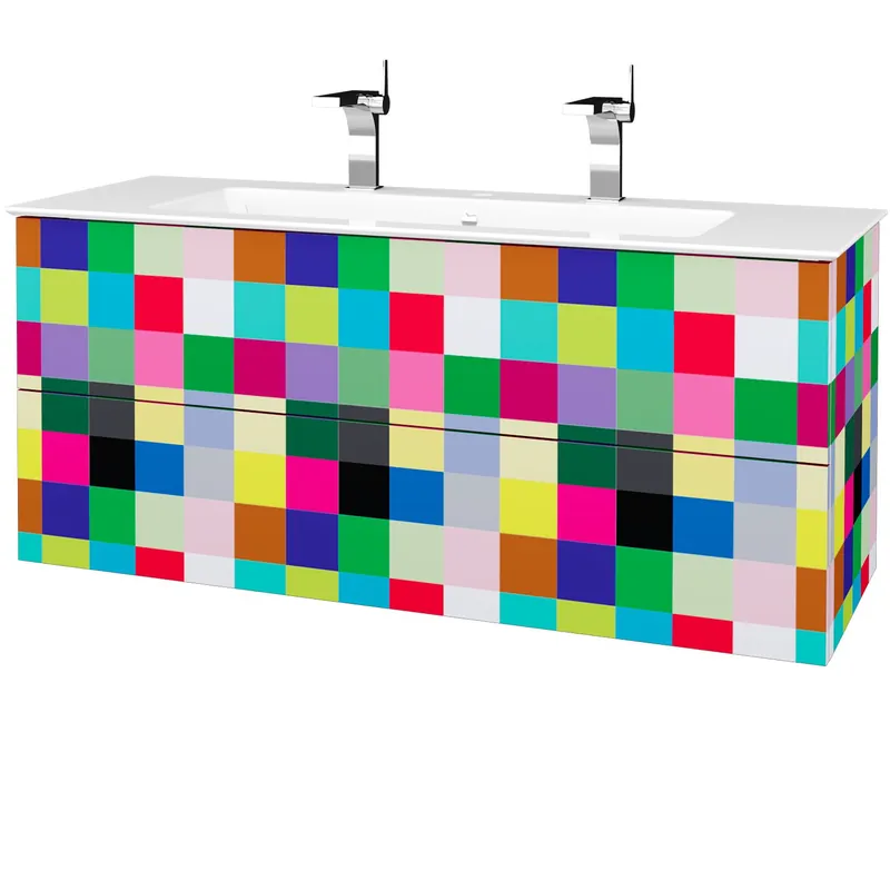 Variante SZZ2 120 - skříňka s umyvadlem Pura 120 cm, 2 zásuvky, závěsná, CS III (VAR121 SZZ2 120 CS III) Beperkt Aanbod