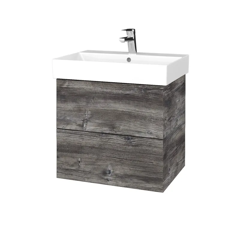 Superprijs Variante SZZ2 60 - skříňka s umyvadlem Glance 60 cm, 2 zásuvky, závěsná, CS I (VAR115 SZZ2 060 CS I)