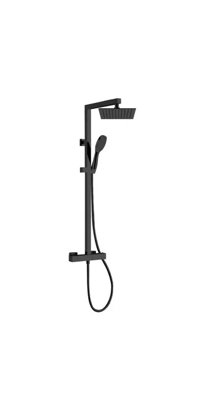 CUBICO sprchový sloup s termostatickou baterií, černá mat (CBTH) Premium