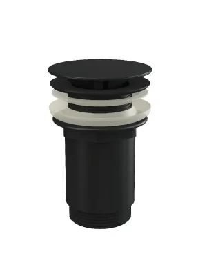 Výpusť umyvadlová 5/4 celokovová, velká neuzavíratelná zátka, pro umyvadla bez přepadu, černá mat (A396BLACK) Betaalbaar