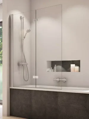 SOLB2 - dvoudílná vanová zástěna pravá 120 cm, profil aluchrom (SOLB2D12050) Shop Nu
