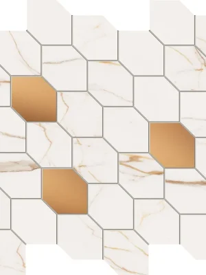 Hete Deal Dorado Stone mozaika scienna - obkládačka mozaika 29,8x29,8 bílá (6005075)