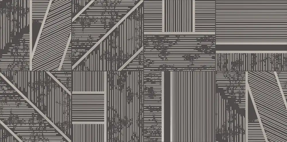 Duo graphite dekor B - obkládačka inzerto 29,8x59,8 šedá (6005429) Tijdelijk Beschikbaar
