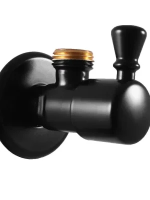 Betrouwbaar Rohový ventil retro s keramickým vrškem 1/2x3/8, černá matná (RV0138CMAT)