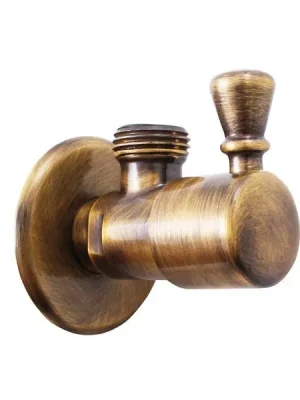 Beperkte Voorraad Rohový ventil retro s keramickým vrškem 1/2x3/8, stará mosaz (bronz) (RV0138SM)