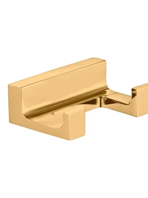 Věšáček dvojitý Nil, zlatá kartáčovaná (NLA0102ZK) Goedkoop
