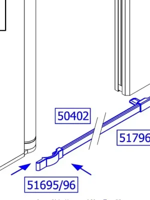 Zlevněný Prahová lišta k SLF1, aluchrom (50402.50.1000)