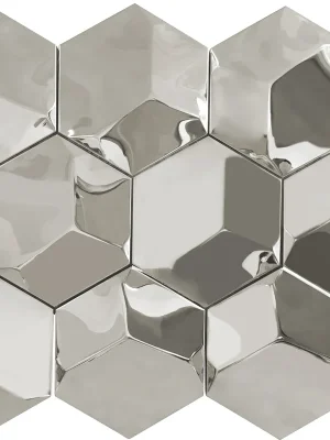 3D Inox Mosaic - obkládačka mozaika šestihran 25x31 lesk (164313) Meest Verkocht