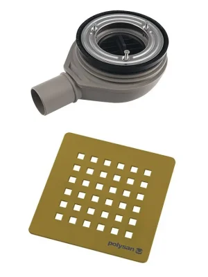 Sifon pro vaničky Flexia, průměr 90 mm, odpad 40 mm, krytka zlato mat (17752) Seizoensaanbieding