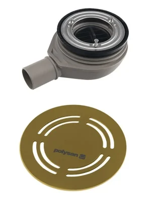 Finale Uitverkoop Sifon pro vaničky FLEXIA, průměr 90 mm, odpad 40 mm, krytka zlato mat (17782)