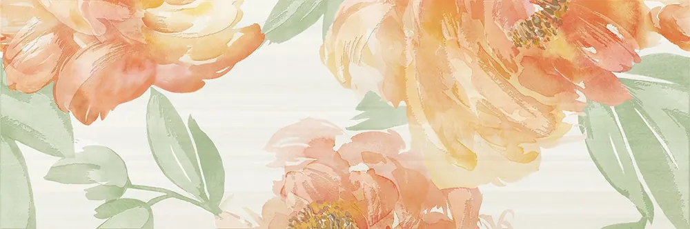 Exclusieve Aanbieding Ins. Peony Ivory A+B - obkládačka inzerto set 33,3x100 mat (Glow Ins. Peony Ivory A+B)