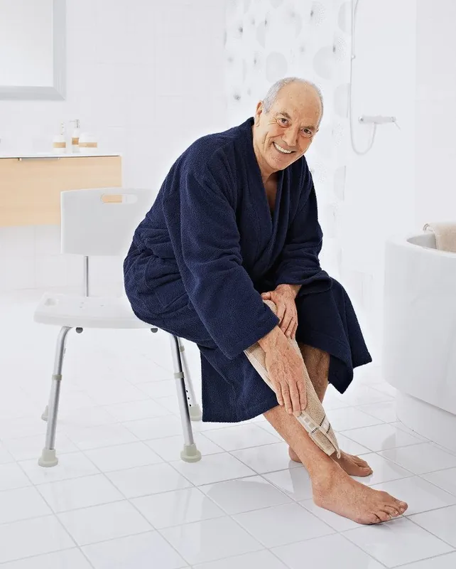 Handicap židle s opěradlem, nastavitelná výška, bílá (A00602101) Koopje