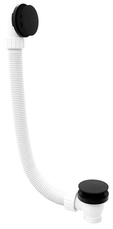 Koupit Online Vanová souprava bez napouštění, click-clack, délka 1200 mm, zátka 72 mm, černá mat (71858.21)