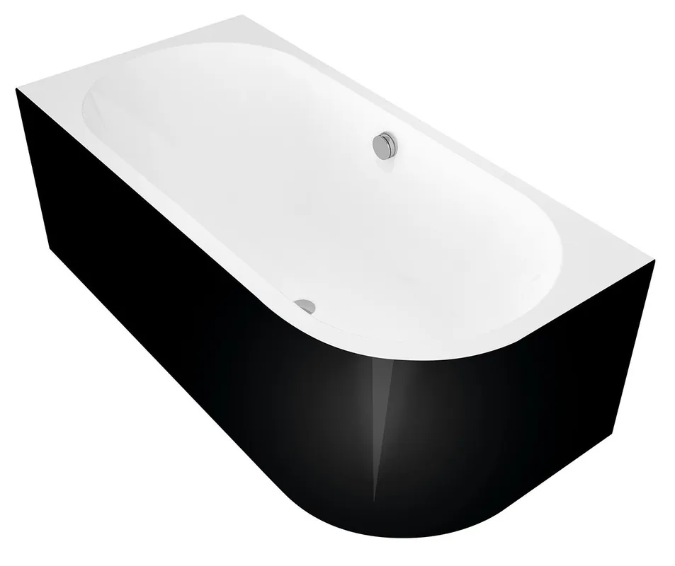 Nejprodávanější Astra L Monolith asymetrická vana 160x75x60 cm, bílá/černá (33611MB)