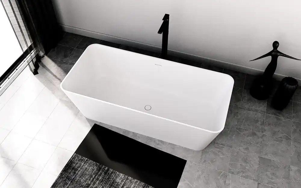 Leyla volně stojící vana, solid surface, 170x78x55 cm, bílá mat (92530) Výprodej