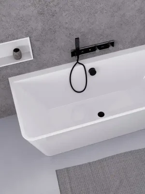 Actieprijs Liberta D nástěnná stojící vana 170x78x60 cm, bílá (20392)