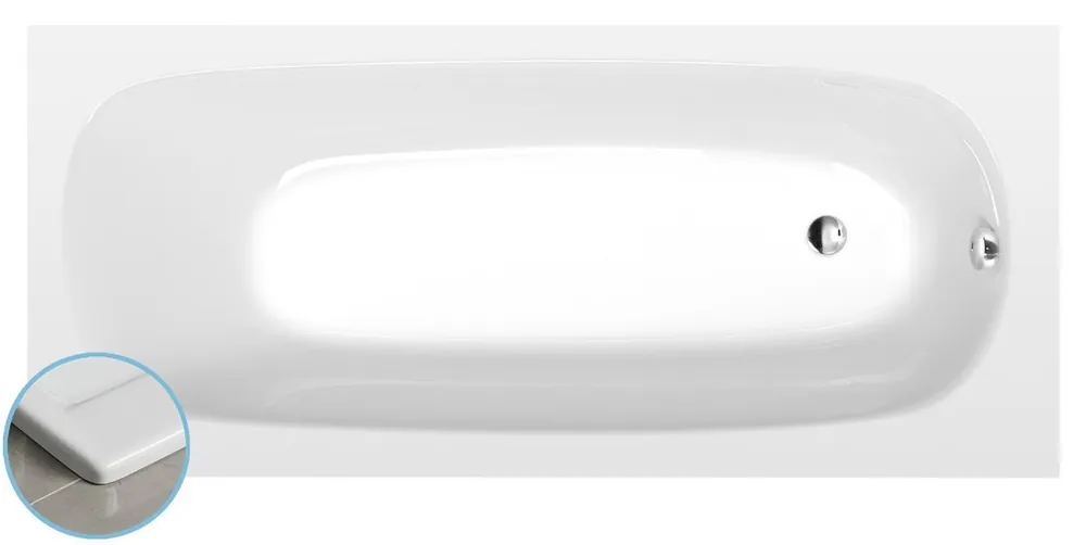 Koupit Online Ebro Slim obdélníková vana 170x75x39 cm, bílá (26711S)