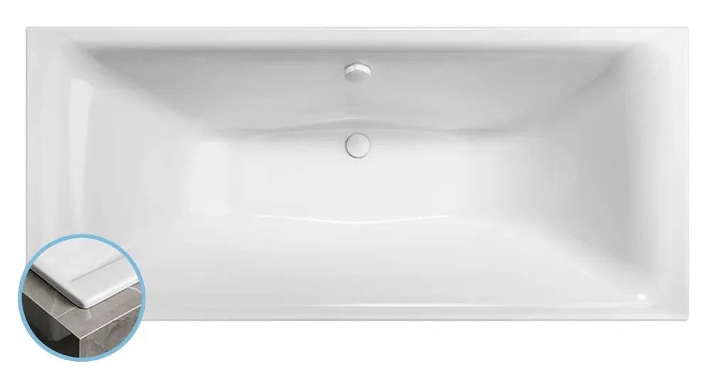 Kaldera Slim obdélníková vana 180x80x40 cm, bílá (60611S) Akce