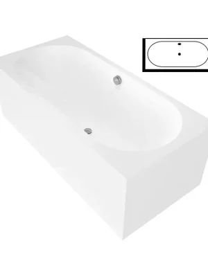 Astra BDL Monolith obdélníková vana 160x70x60 cm, bílá, hlava vlevo (32611MDL) Gecertificeerd