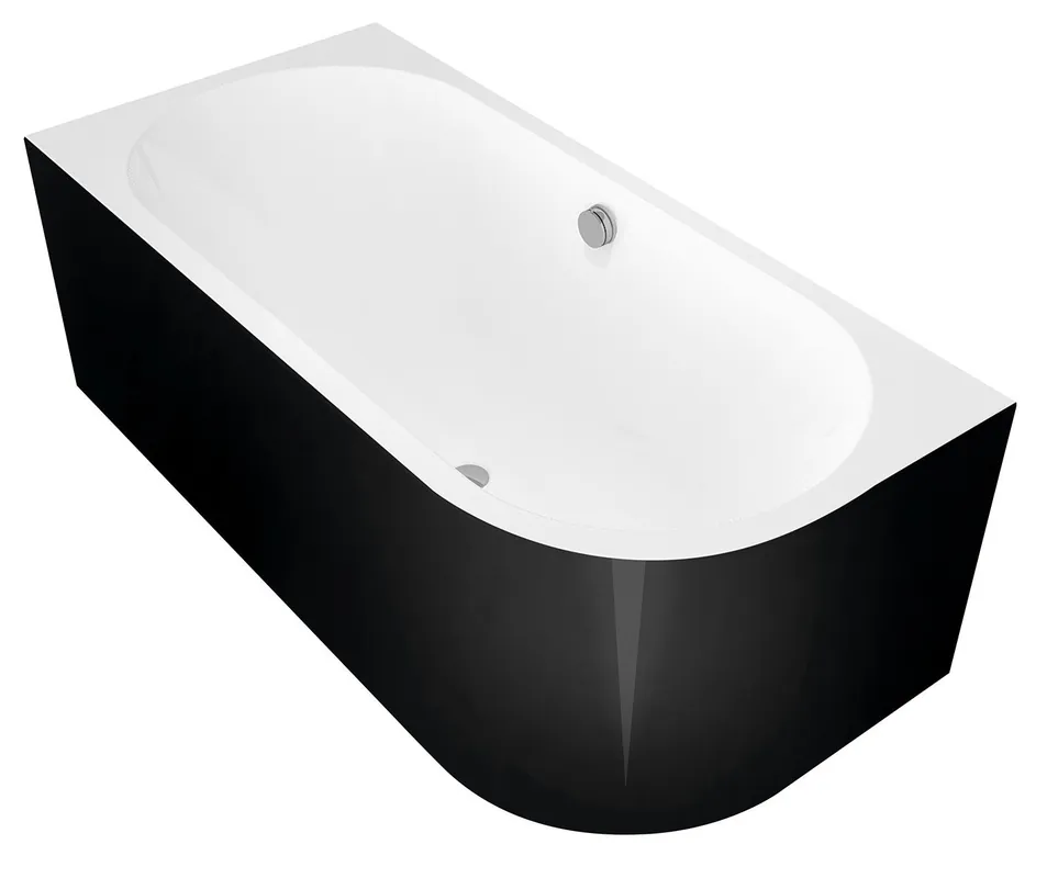 Časově Omezené Viva L Monolith asymetrická vana 180x75x60 cm, bílá/černá (72099MB)