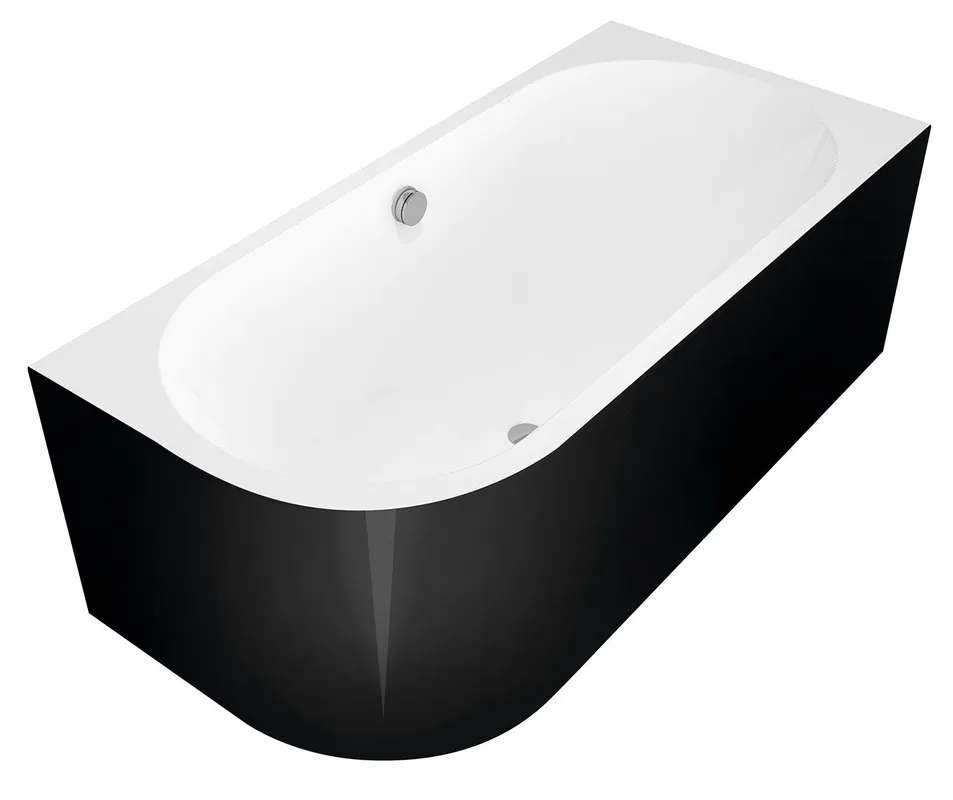 Viva R Monolith asymetrická vana 180x75x60 cm, bílá/černá (78119MB) Premium