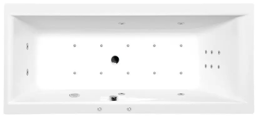 Cleo Hydro-Air hydromasážní vana, 180x80x48 cm, bílá (95611HA) Sezónní Sleva