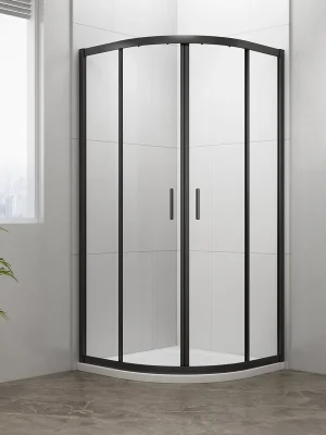 Blesková Nabídka Easy Black čtvrtkruhová sprchová zástěna 1000x800mm, L/R, čiré sklo (EL2915B)