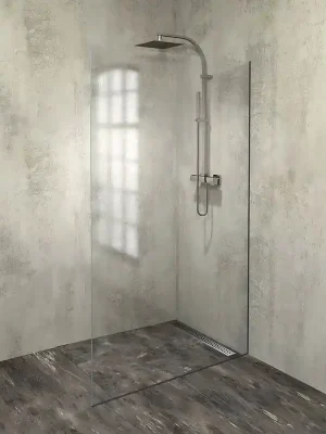 Architex sada pro uchycení skla, podlaha-stěna, max. š. 1200mm, černá mat (AXL2112B) Koopje