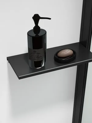 Certifikovaný Esca Shelf polička do profilu 230x120mm, černá mat (ES8425)