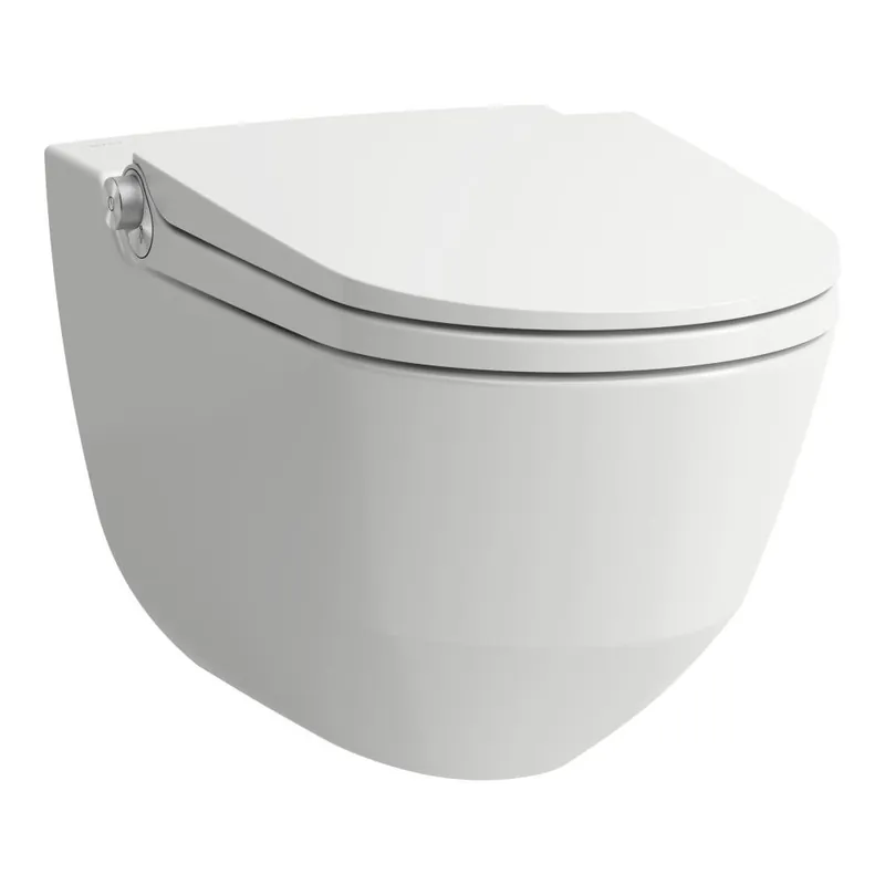 Seizoensaanbieding Cleanet Riva - závěsný klozet rimless s bidetovací funkcí, včetně sedátka, bílá lesk, matná titanově černá (H8206914040001)