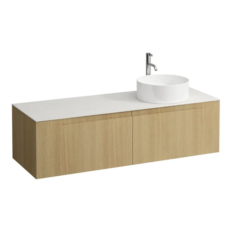 Arun - zásuvkový element 1400, se 2 zásuvkami, s výřezem vpravo, s vrchní deskou Ardesia Bianca vč. otvoru pro baterii (H4141371512501) Express Levering