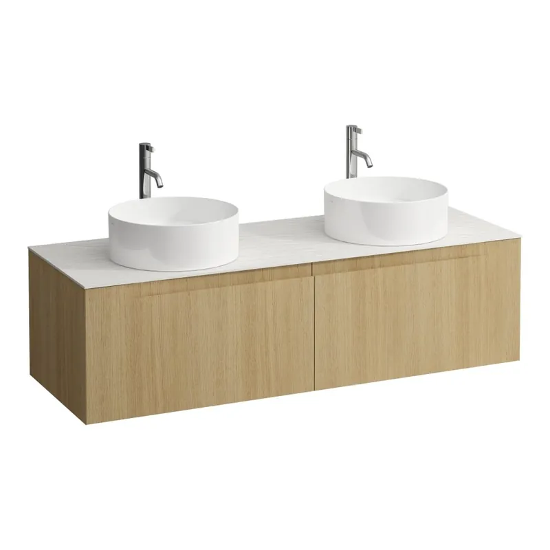 Arun - zásuvkový element 1400, se 2 zásuvkami, s výřezem vlevo a vpravo, s vrchní deskou Ardesia Bianca vč. otvoru pro baterii (H4141391512501) Speciale Aanbieding
