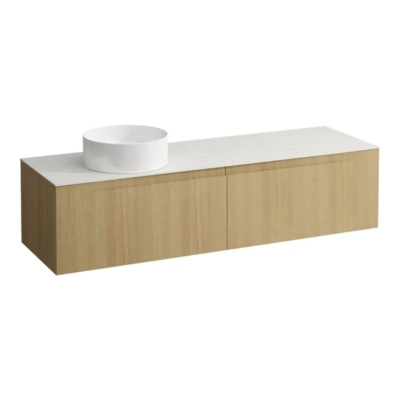 Arun - zásuvkový element 1600, se 2 zásuvkami, s výřezem vlevo, s vrchní deskou Ardesia Bianca (H4141421512501) Flitsaanbieding