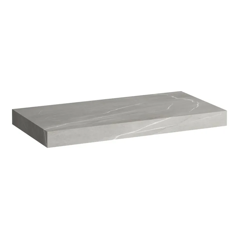 Lage Prijs Arun - umyvadlová deska 1000, bez výřezu, tloušťka 80 mm, včetně 2 nástěnných držáků (H4191101517701)