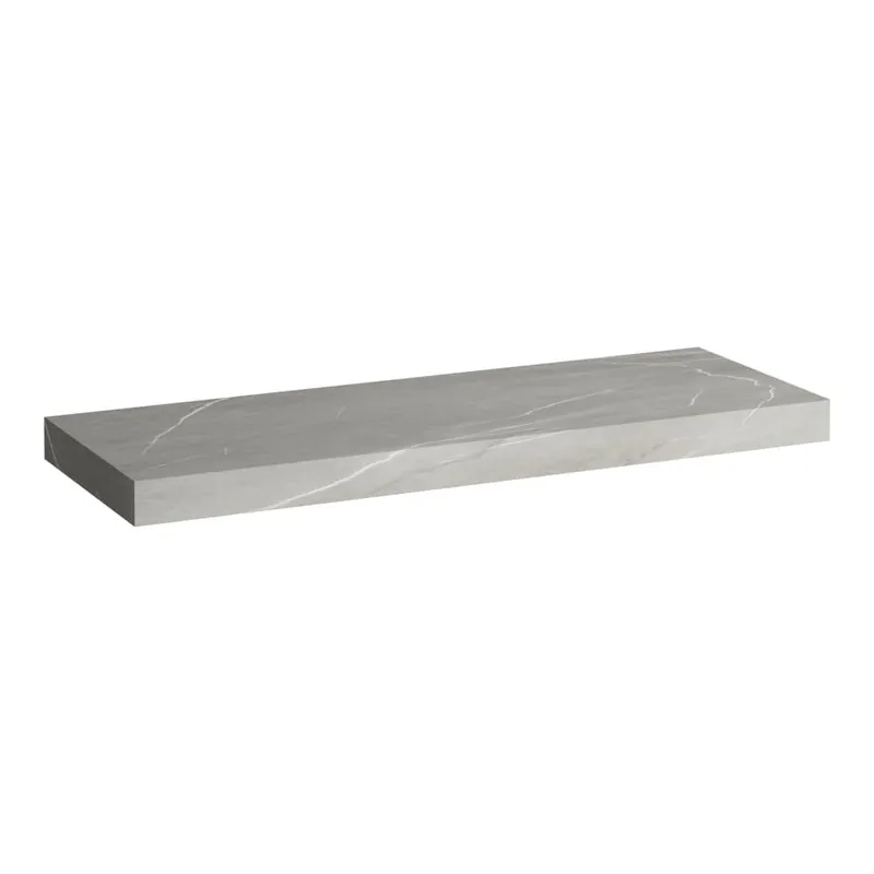 Veilige Betaling Arun - umyvadlová deska 1400, bez výřezu, tloušťka 80 mm, včetně 3 nástěnných držáků (H4191301517701)