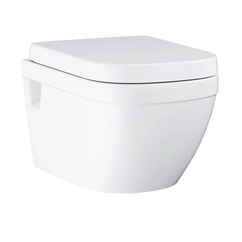 Beperkte Voorraad Euro Ceramic - WC závěsné, s Rimless, včetně sedátka (39703000)