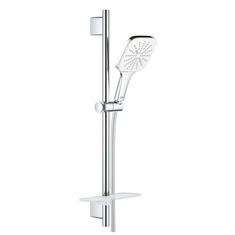 Rainshower SmartActive 130 Cube - sprchový set s tyčí, 3 proudy, průtok 8,5 l/min, tyč 60 cm, bílá (26584LS0) Direct Verzonden