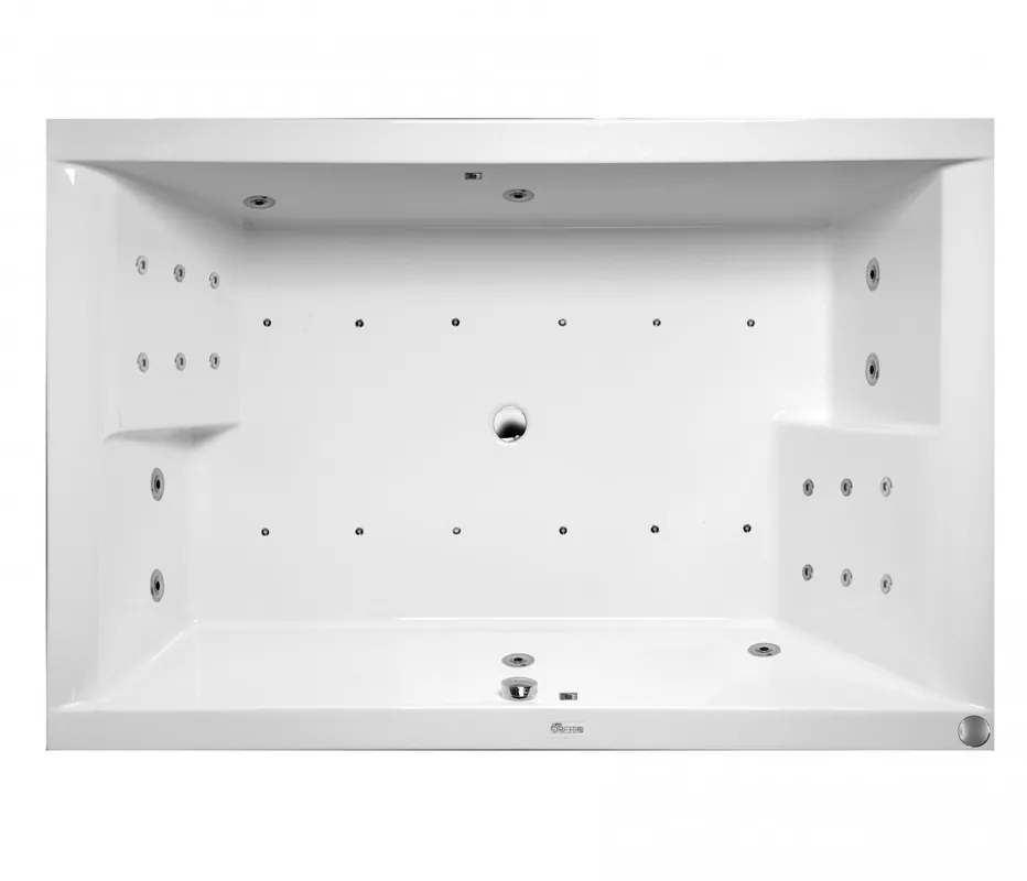 Direct Beschikbaar Masážní vana Dupla 180x120x54 cm, systém Hydro + Perlička s Profi Evo ovládáním, s automatickým proplachem (13611VR3)