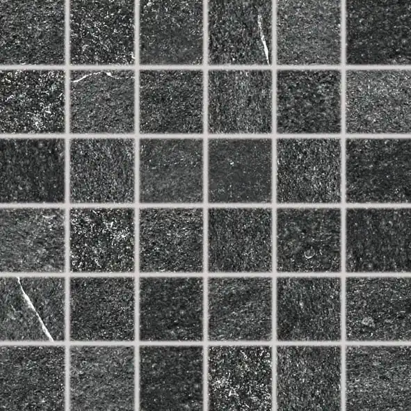 Quarzit - dlaždice mozaika 5x5 černá, tl. 9 mm (DDM05739) Beperkte Voorraad
