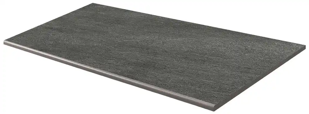 Quarzit Outdoor - schodovka rektifikovaná 59,8x119,8, 2 cm tmavě šedá reliéfní (DCHV6738) Exclusieve Aanbieding