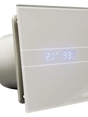 Bestel Nu CATA E100 GSTH sklo Hygro - nástěnný ventilátor, doběhový časovač, mikroventilace, stříbrný (00900600)