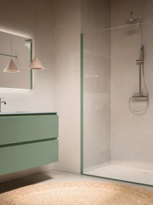 Voordeelprijs STR4P 64 - pevná stěna samostatná s vyrovnávacím profilem 80 cm, profil Salvia Mat (STR4P0806407)