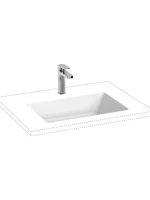 Actieprijs Cubito - zdola zápustné umyvadlo, s přepadem 54 cm, s otvorem pro baterii (H8164220001091)