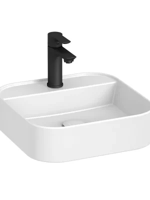 Astra - umyvadlová mísa 40 cm, čtvercová, s armaturní deskou, bez přepadu (H8183610001111) Superprijs