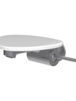 ADA - umyvadlová podomítková páková baterie pro Simibox, pevný výtok 185 mm, včetně poličky bez otvoru, PVD inox/bílá lesk (HF506726501060) Bestseller
